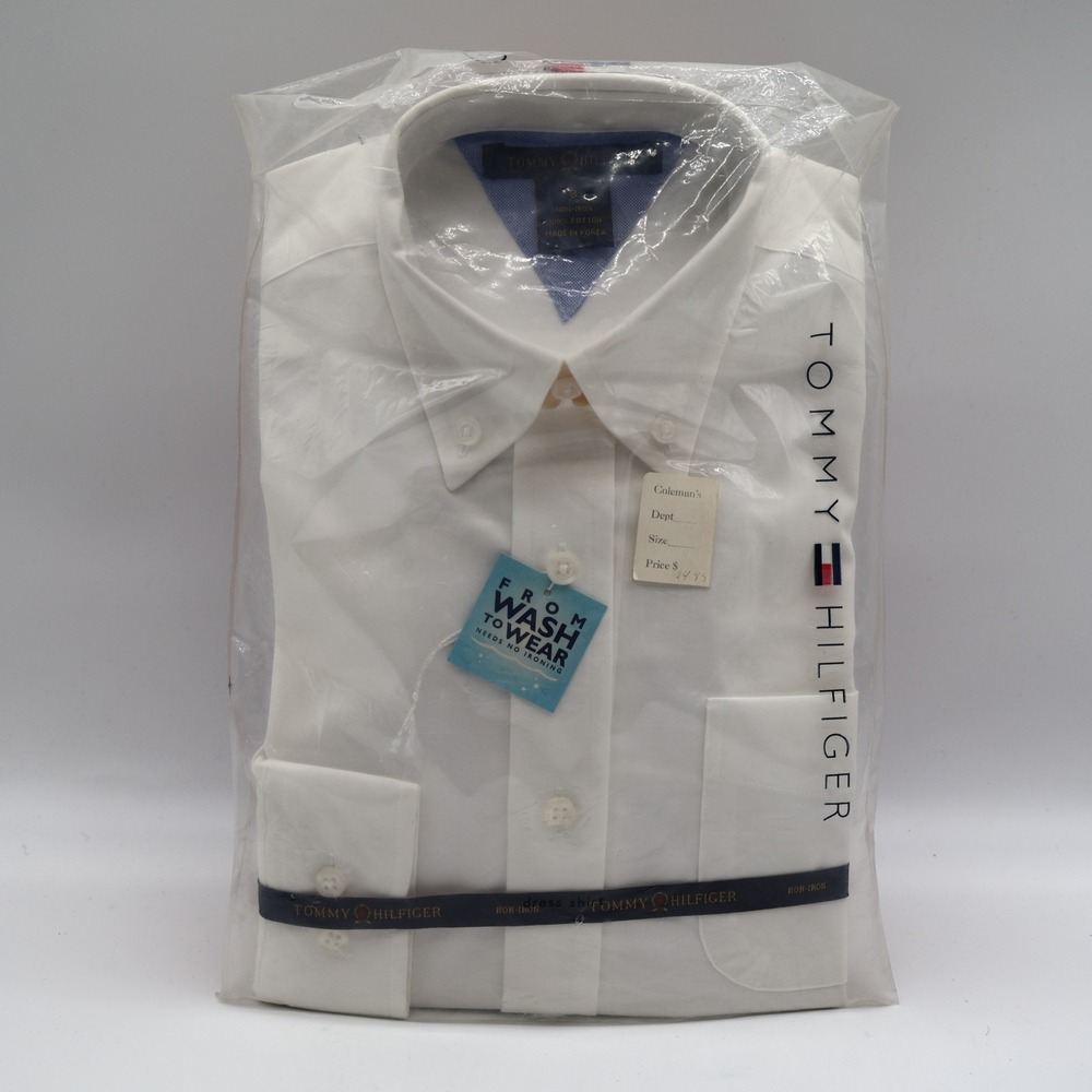 Tommy Hilfiger Boys 8 White Non Iron Cotton Dress Shirt NWT NOS
